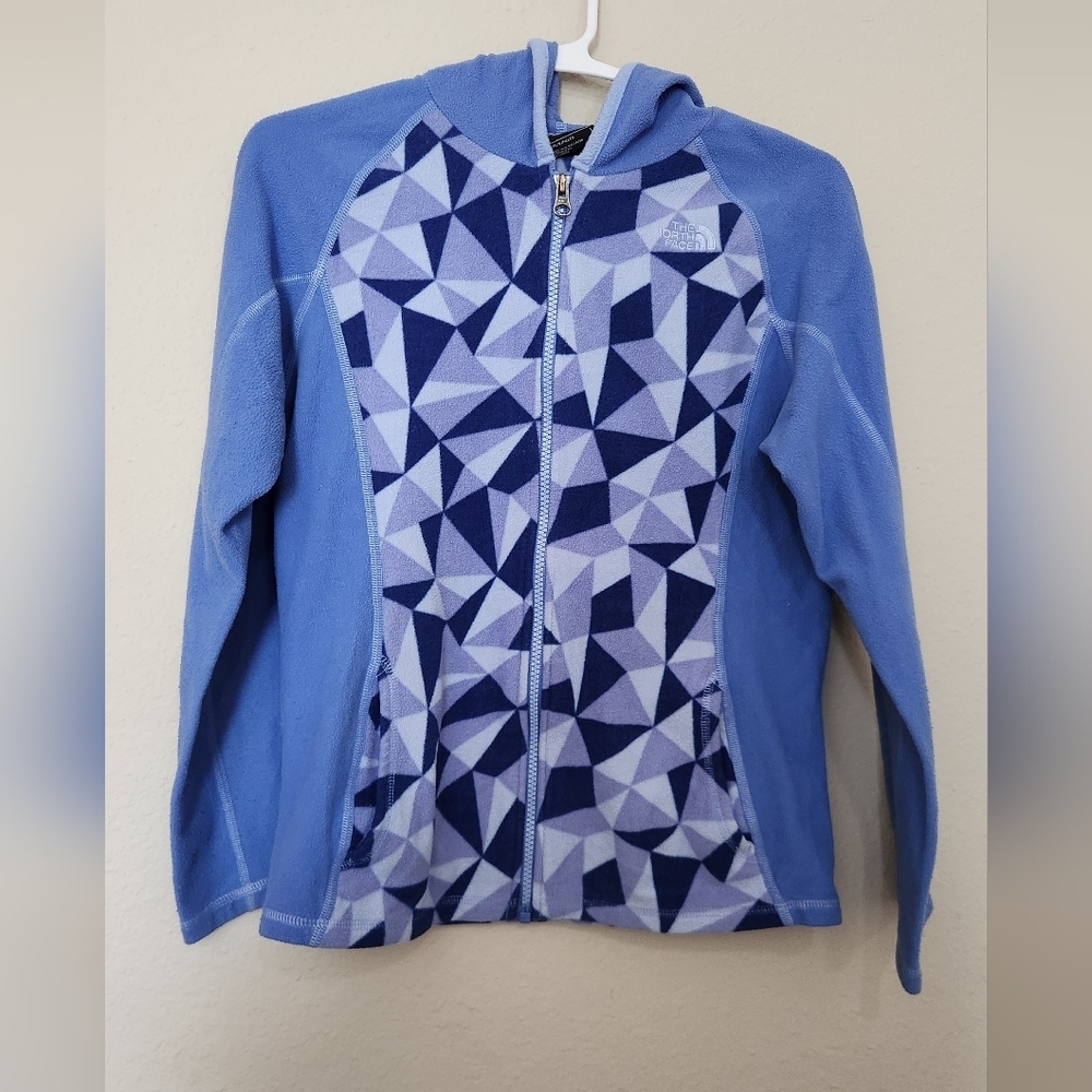 Girls Blue North Face Fleece Jacket Large